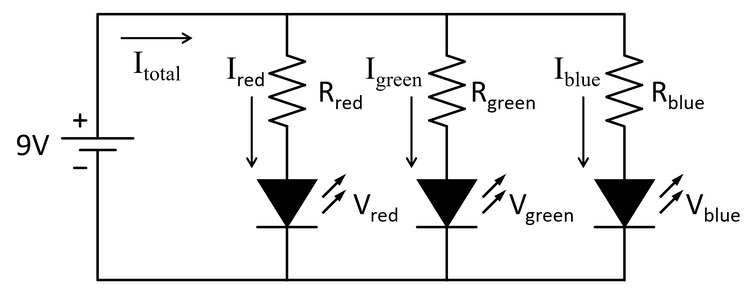 parallel LED circuit diagram.