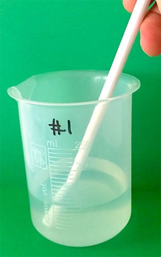 Stir your test solution