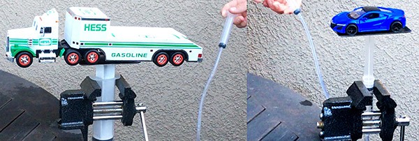 Pictures of two hydraulic lifts, one with a wide and one with a narrow secondary.