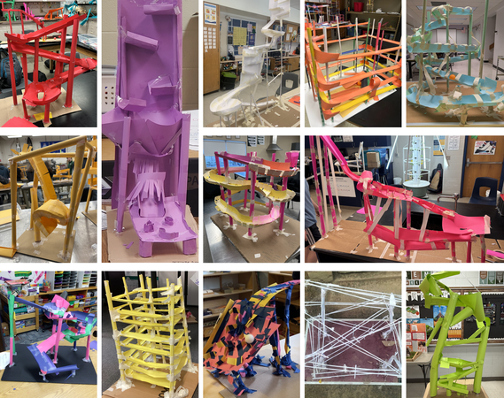 Examples of designs entered in the Ball Run Challenge