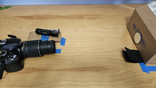 shadowgraph setup with DSLR