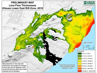 Lava flow map