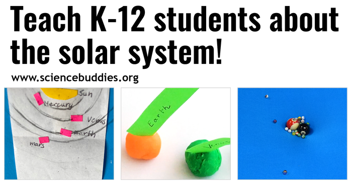 Pocket solar system, play dough models of planets, and pool ball and marbles on a large piece of fabric to explore gravity to represent collection of STEM lessons and activities to teach about the solar system