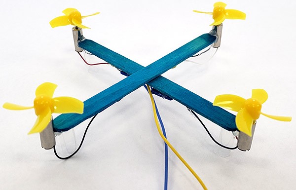 Propellers attached to motor shafts