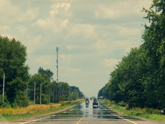 mirage on a hot road