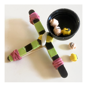 Popsicle stick catapult - Pirate-themed Make-Believe STEM Science Experiments