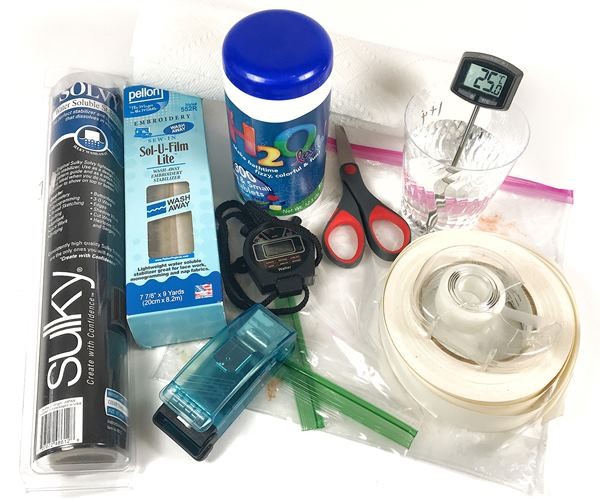 Materials needed for the delayed release tablet lesson.