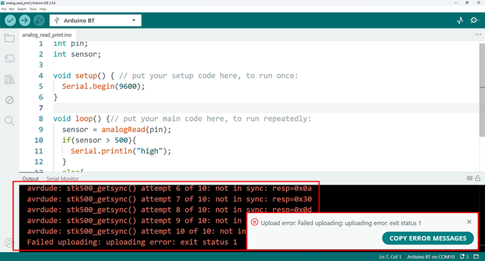 Arduino error / Wrong board selected