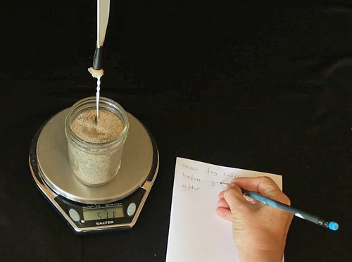 weigh the fog material