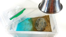 A model water cycle created in a transparent box