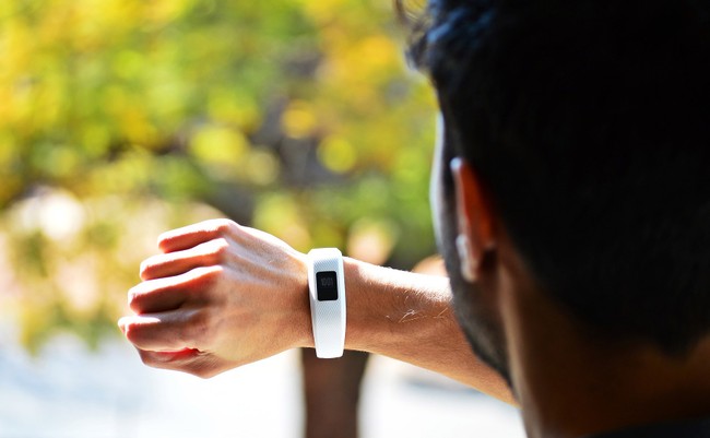 fitness tracker on wrist