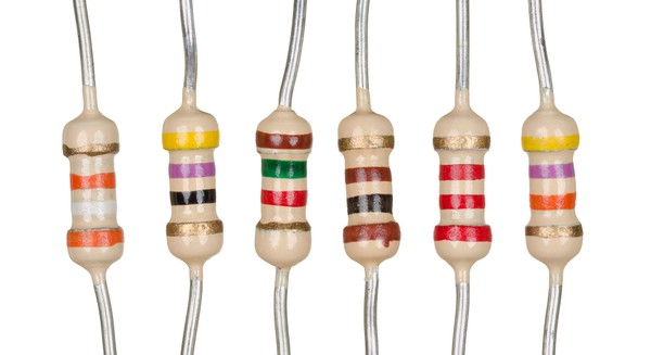 an assortment of resistors