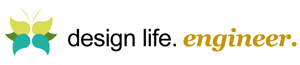 Logo for Design Life from the Women in Engineering Program at Purdue University