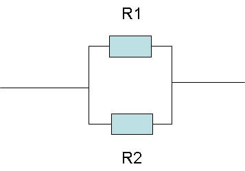 Two resistors in a parallel connection