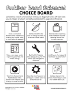 Rubber band STEM Choice Board