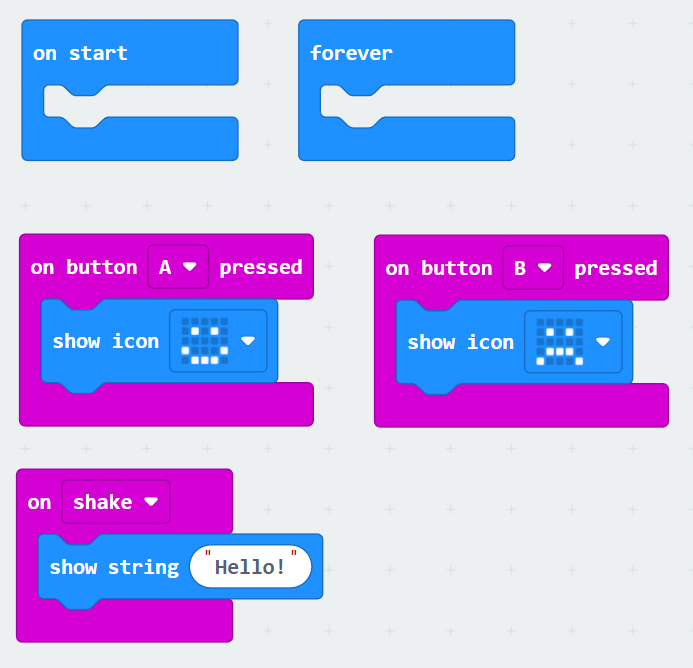 micro:bit code for an alternative communication device