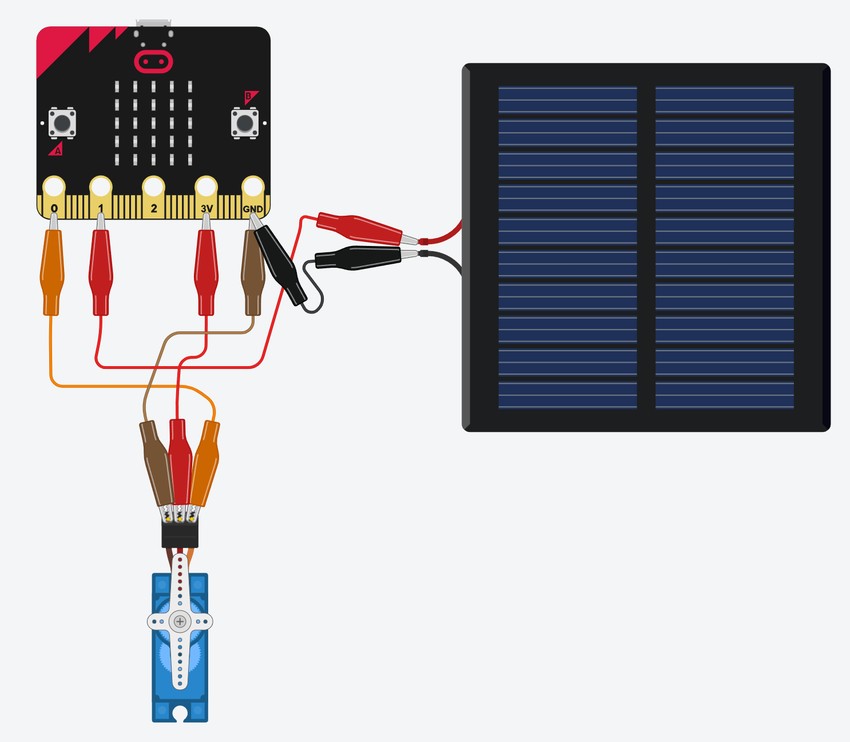 microbit solar tracker circuit
