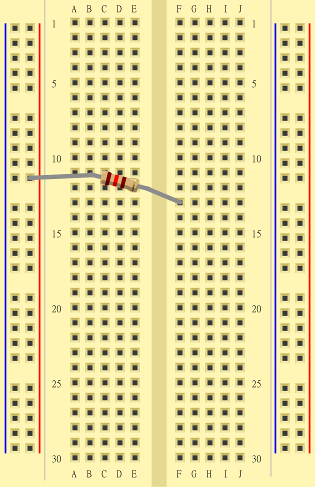 120 Ω resistor from (+) bus to F13.