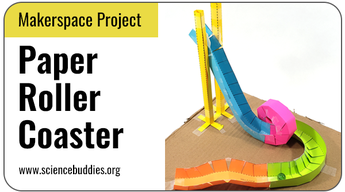 Makerspace STEM: Paper roller coaster example
