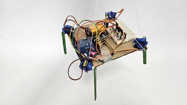 top view of the arduino planetary lander