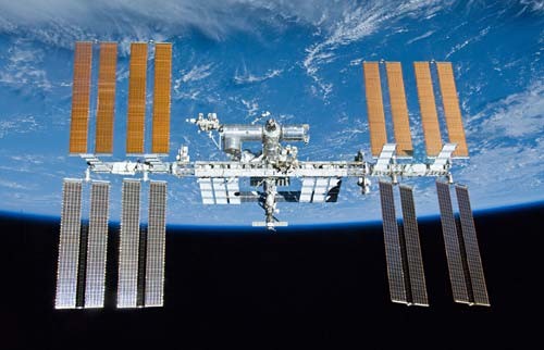 The International Space Station orbiting Earth