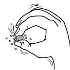 Drawing of soil deforming when pinched