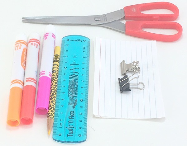 Materials needed to do a science activity studying  flipbooks 
