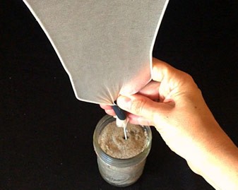 harvesting fog into a fog catcher jar. 