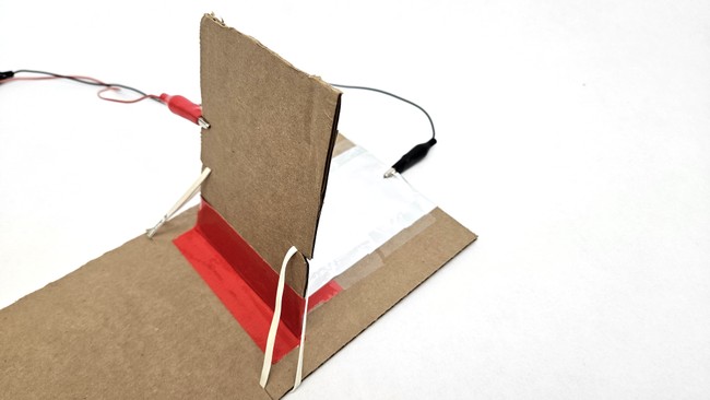 cardboard foot pedal (front view)