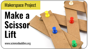 Makerspace STEM: Scissor lift made from cardboard and pushpins