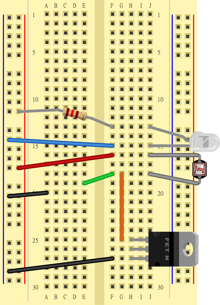 Transistor pins in H25, H26, H27.