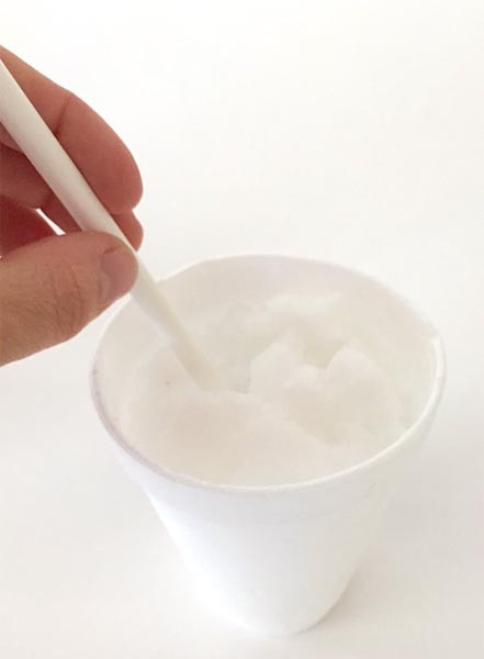 Stir the ice-salt mixture