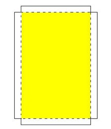 Template for folding the edges on a sheet of cardboard