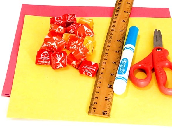 Materials needed to make the perimeter magic triangle puzzles
