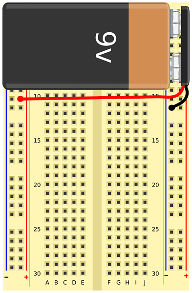 Connect the red wire from the battery