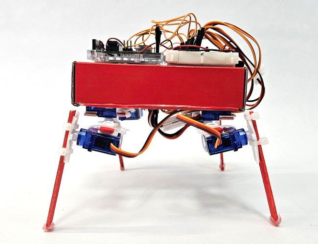 Side view of the robot showing the legs