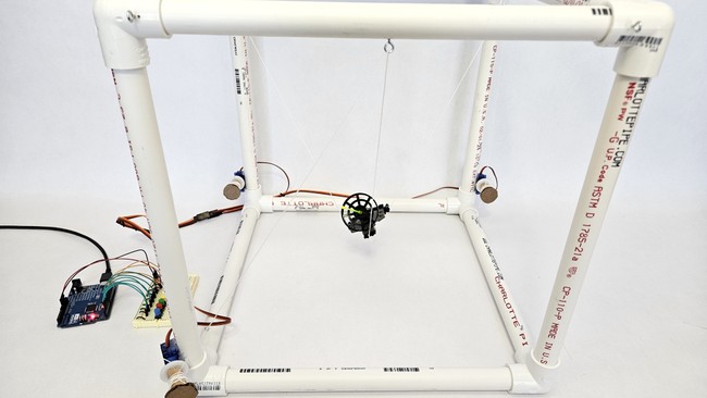 Arduino cable driven spacecraft motion simulator