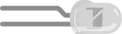 Drawing of an LED with a clear housing
