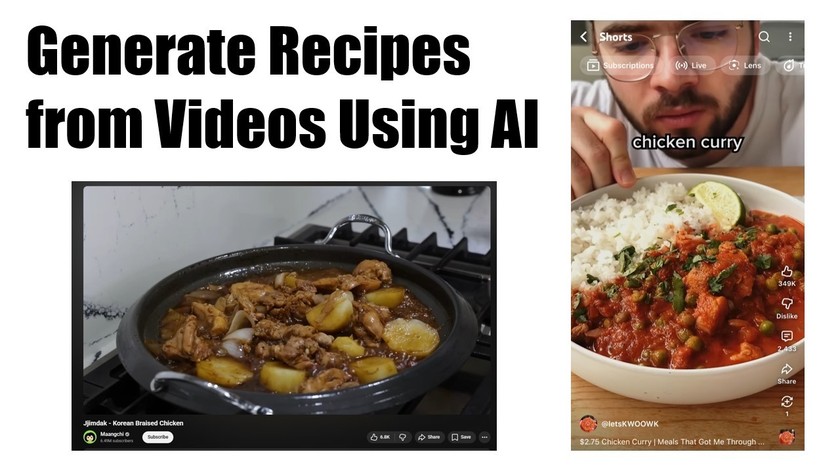 Generate Recipes from YouTube Videos with AI | Science Project