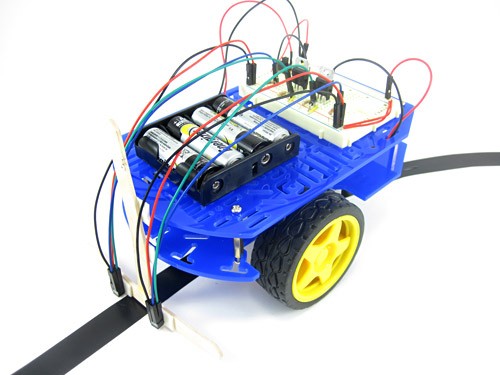 a line-following robot self driving a car .