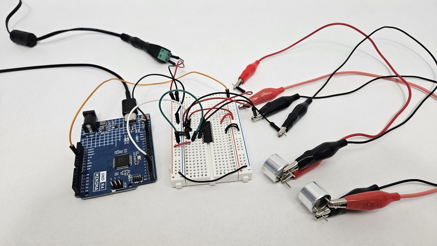 completed circuit for ultrasonic levitation experiment