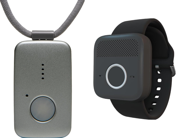 A medical alert necklace and a medical alert bracelet