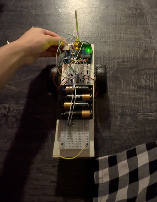 Robotic car student worked on using Arduino videos