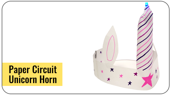 Unicorn horn paper circuit example