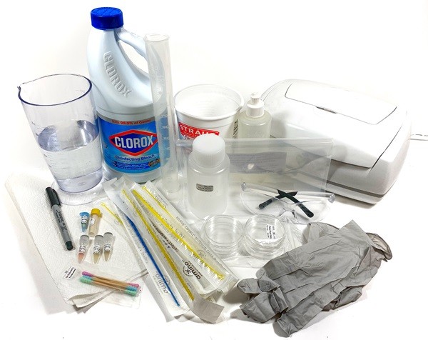 Materials needed for the 'Create a Painting with Genetically Modified Bacteria' activity.