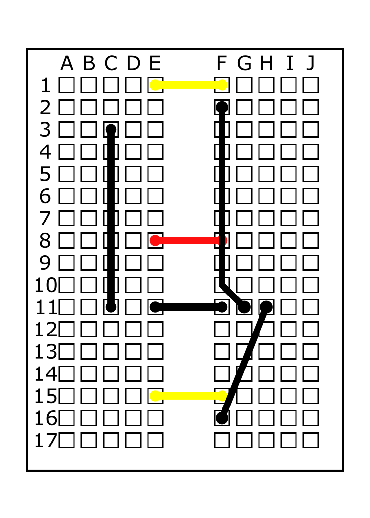 Connect the long black jumper wire from C3 