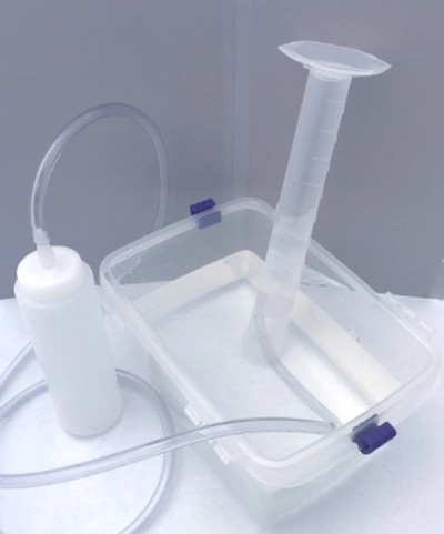 inverted graduated cylinder gas collection apparatus