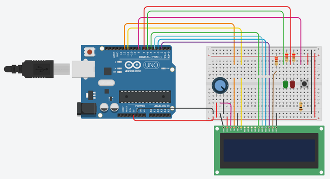 breadboard diagram for pomodoro timer circuit 