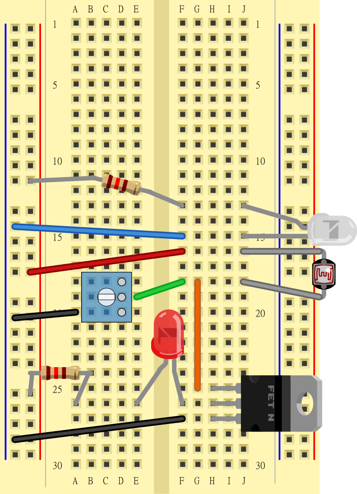 Potentiometer pins in D18, D19, D20.
