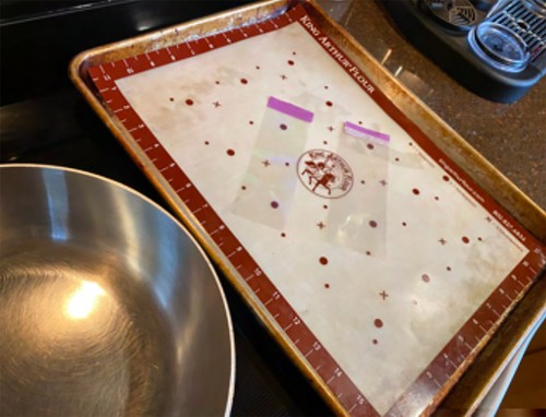diffraction grating on a cookie sheet